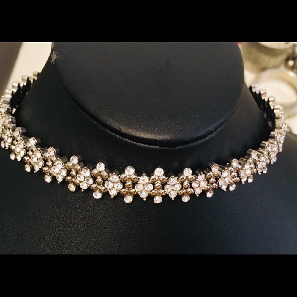 NineWest Rhinestone adjustable Choker - Picture 2 of 5